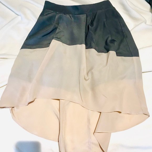 **3/$20** - BCBG High Low Color-Block Silk Skirt - Sz XS - Picture 2 of 9